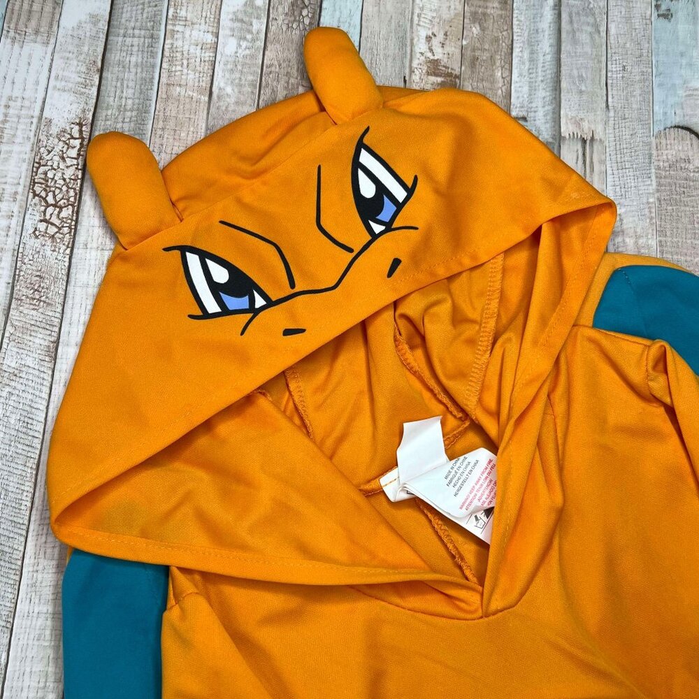 Kids Charizard Pokemon Costume Dress Halloween Dress Up Wings No Tail Large